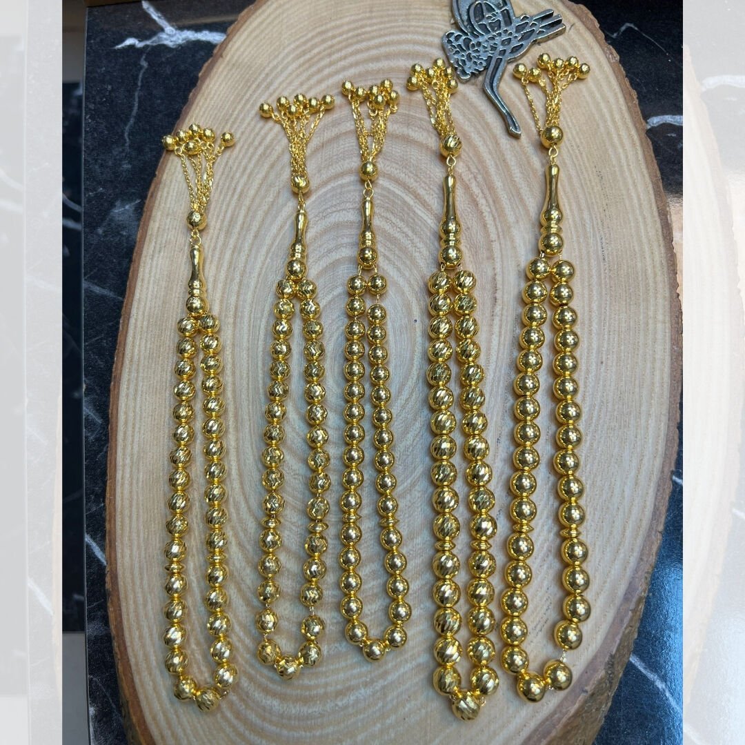 22 Ayar Altın Cilalı Tesbih