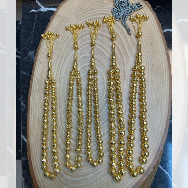 22 Ayar Altın Cilalı Tesbih